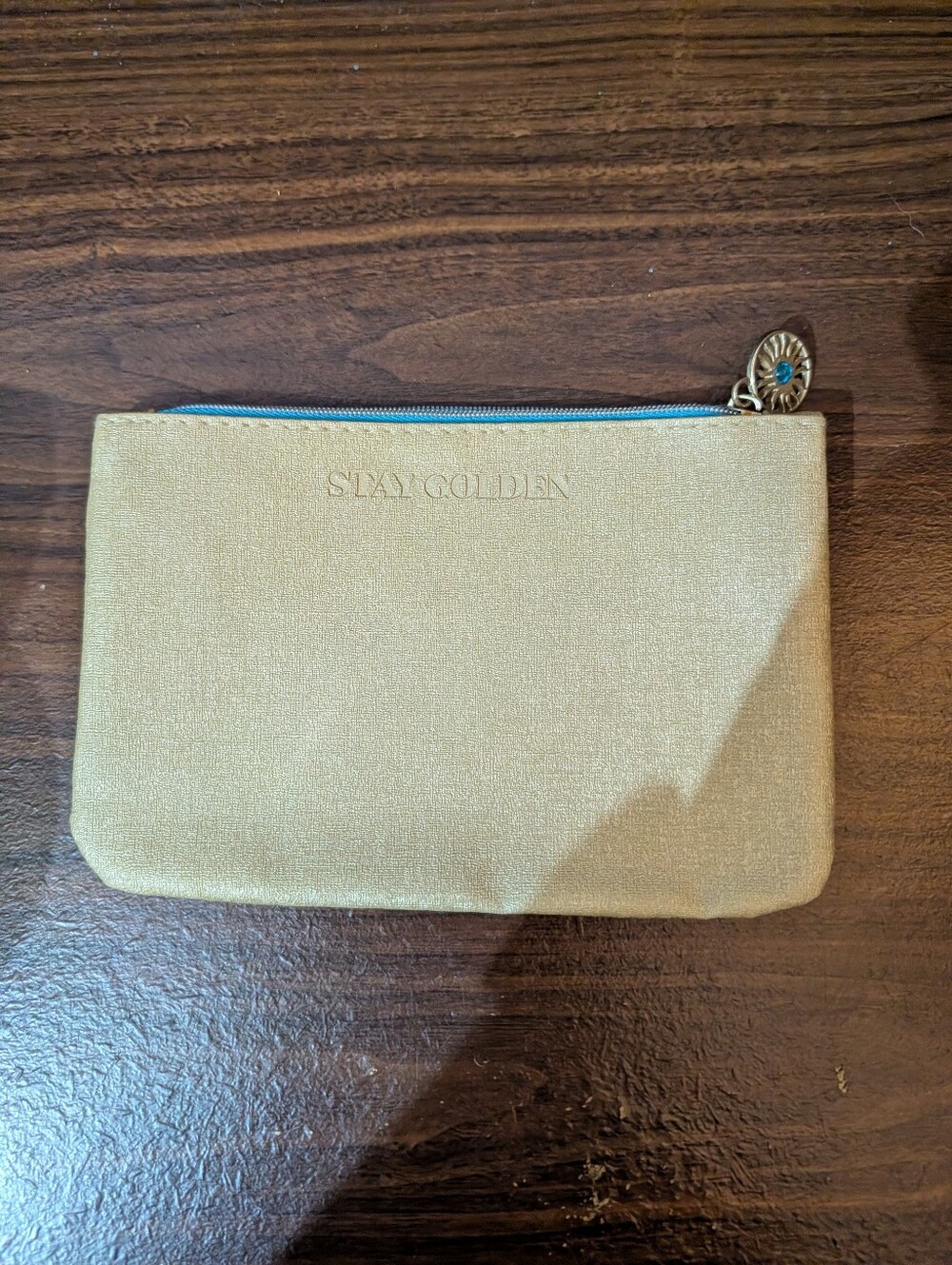 Ipsy Stay Golden Makeup Bag.